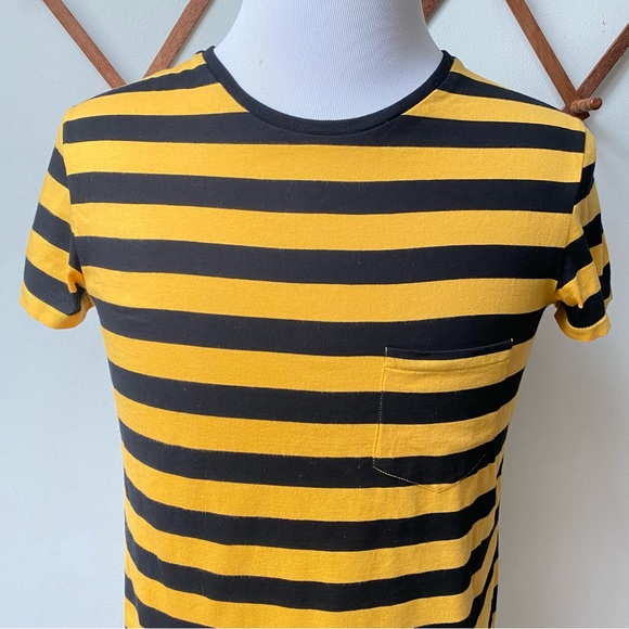 Saint Laurent Paris Striped Pocket Tee Mens Small - Picture 3 of 14